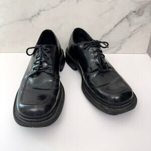 Bed Stu Mens Lace Up Leather Shoes Size 10.5 Classic Neutral Black